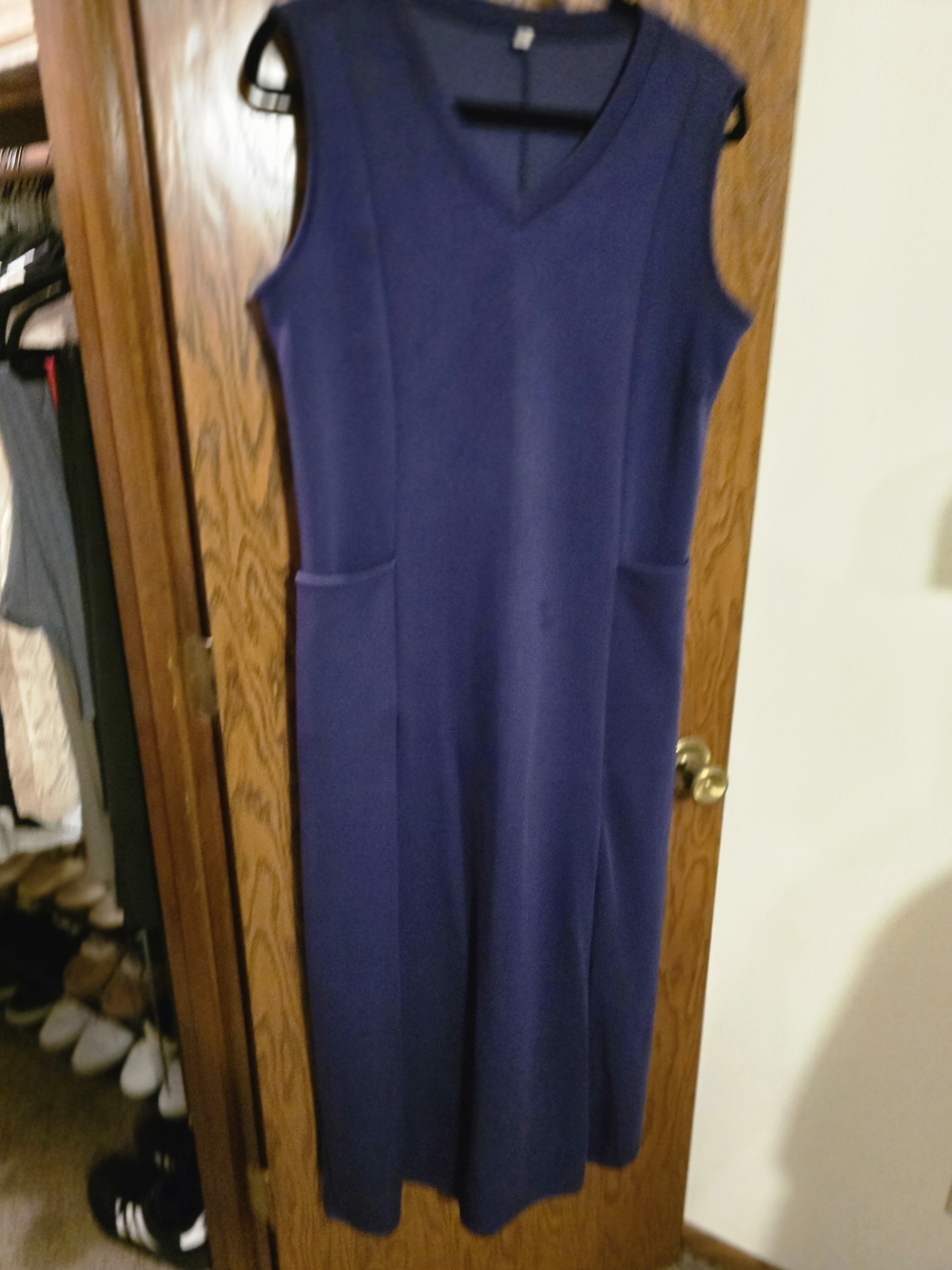 Navy Women’s V-Neck Top - Unbranded